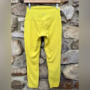Lululemon Align HR Pant 25”L  Size 8 Yellow Serpentine